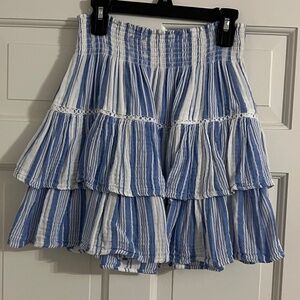 Honorine flirty blue ruffle skirt